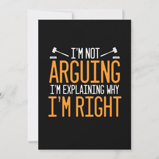 Invitation L'avocat explique pourquoi j'ai raison (Devant)