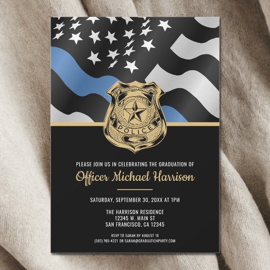 Invitation Law Enforcement Officer Police Academy Graduation