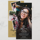 Invitation Law School 4 Photo Collage Parti de graduation (Devant / Derrière)