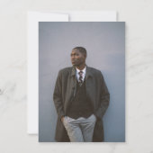 Invitation Law School Gold Script Photo Black Graduation (Dos)