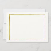 Invitation Law School Graduation Gold Frame Photo moderne (Dos)
