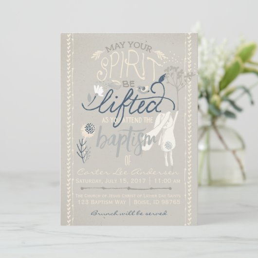 INVITATION LDS BAPTISM | Collection de lapins (Debout devant)