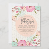 INVITATION LDS BAPTISM | Élégant Chic Floral Girl (Devant)