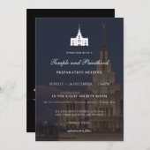 Invitation LDS Saratoga Springs Temple Priesthood Preparation (Devant / Derrière)
