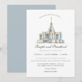 Invitation LDS Saratoga Springs Temple Priesthood Preparation (Devant / Derrière)