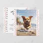 Invitation Le 1er Noël de mon chiot (Devant / Derrière)