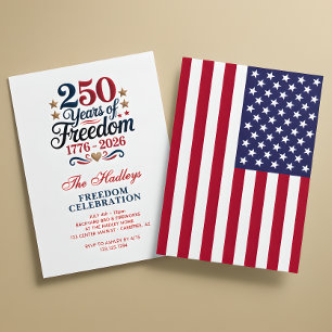 Invitation Le 250e anniversaire de la famille américaine