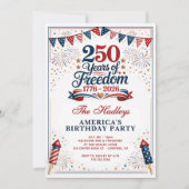 Invitation Le 250e anniversaire de l'Amérique (Devant)