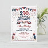 Invitation Le 250e anniversaire de l'Amérique (Debout devant)