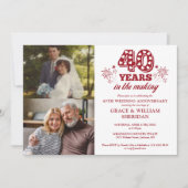 Invitation Le 40e anniversaire du Mariage 2 photo (Devant)