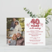 Invitation Le 40e anniversaire du Mariage 2 photo (Debout devant)