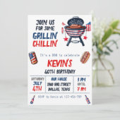 Invitation Le 4 juillet du parti BBQ Patriotique (Debout devant)