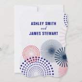 Invitation Le 4 juillet, j'invite un Fiançailles au barbecue (Dos)