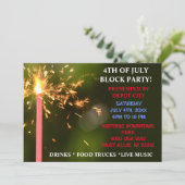 Invitation Le 4 juillet Parti du bloc de l'indépendance Spark (Debout devant)