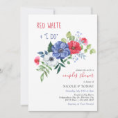 Invitation Le 4 Juillet Rouge Blanc et je fais Couples Douche (Devant)