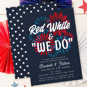 Invitation Le 4 Juillet Rouge Blanc et nous faisons Couples D