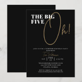 Invitation Le 50e anniversaire de la grande surprise des cinq (Devant / Derrière)