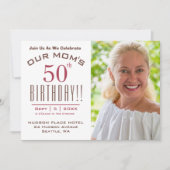 Invitation Le 50e anniversaire de NOTRE MME - Photo Party (Devant)
