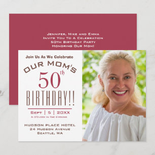 Invitation Le 50e anniversaire de NOTRE MME - Photo Party