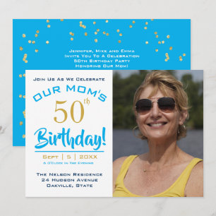 Invitation Le 50e anniversaire de NOTRE MME - Photo Party Inv
