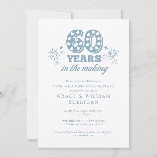 Invitation Le 60e anniversaire du Mariage (Devant)