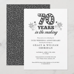 Invitation Le 70e anniversaire du Mariage