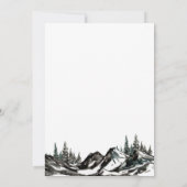 Invitation Le Baby shower Adventure Begin Mountain Forest (Dos)