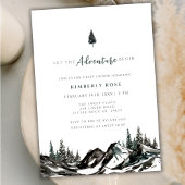 Invitation Le Baby shower Adventure Begin Mountain Forest