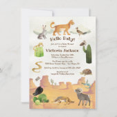 Invitation Le Baby shower Animaux du Desert Canyon (Devant)