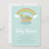 Invitation Le Baby shower Ark Boho de Noah (Devant)