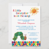 Invitation Le Baby shower Caterpillar Très Affamé (Devant)