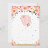 Invitation Le baby shower chaud de ballon à air rougissent (Dos)