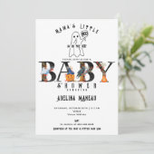 Invitation Le Baby shower Citrouille de la petite fille de ma (Debout devant)