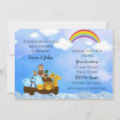 Invitation Le Baby shower d'arche de Noah (Devant)
