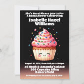 Invitation Le Baby shower d'arrosage du Cupcake Cute L'il (Devant)