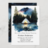 Invitation Le Baby shower d'aventure Camping de Little Explor (Devant / Derrière)