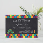 Invitation Le Baby shower De Chalboard Caterpillar Très Affam (Debout devant)