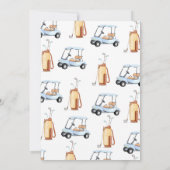 Invitation Le Baby shower de golf du garçon (Dos)