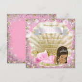 Invitation Le Baby shower de la perle rose de la sirène ethni (Devant / Derrière)
