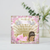 Invitation Le Baby shower de la perle rose de la sirène ethni (Debout devant)