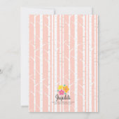 Invitation Le Baby shower de la petite fille Fox (Dos)