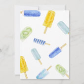 Invitation Le Baby shower de la Popsicle (Dos)