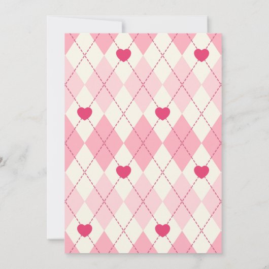 Invitation Le Baby shower de la Saint-Valentin mignon (Dos)