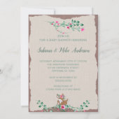 Invitation Le Baby shower de la tribu Boho Tipi et Deer Coupl (Dos)