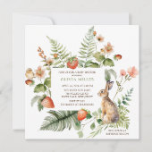 Invitation Le Baby shower de lapin de la nature (Devant)