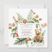 Invitation Le Baby shower de l'Ours de la nature (Devant)