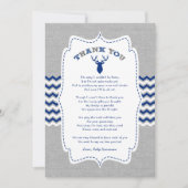 Invitation Le baby shower de mâle de marine vous remercient (Devant)