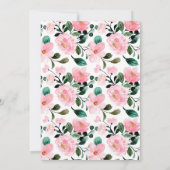 Invitation Le Baby shower de nid d'oiseaux floraux (Dos)