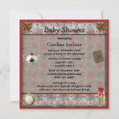 Invitation Le Baby shower de Noël de Book Wonderland (Dos)