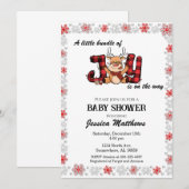 Invitation Le Baby shower de Noël de la joie (Devant / Derrière)